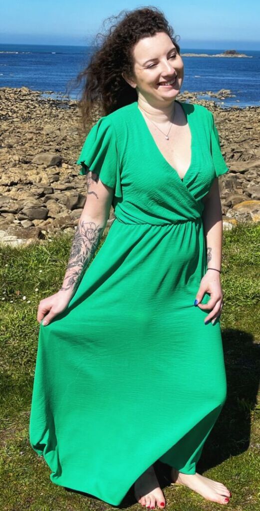 Robe longue verte 3