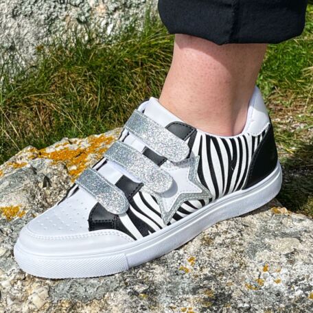 Basket zebre noir et blanc