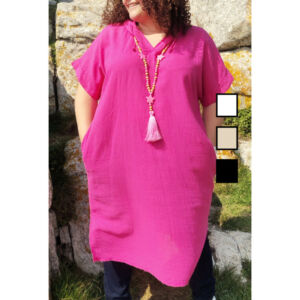 Robe tunique rose