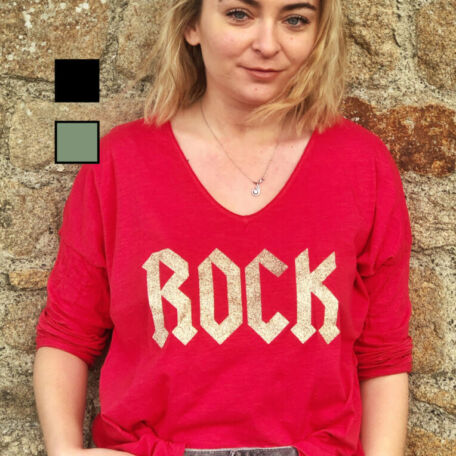 Tee shirt rouge rock