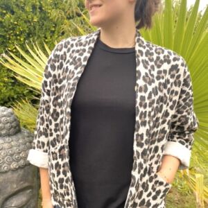 Veste leopard devant